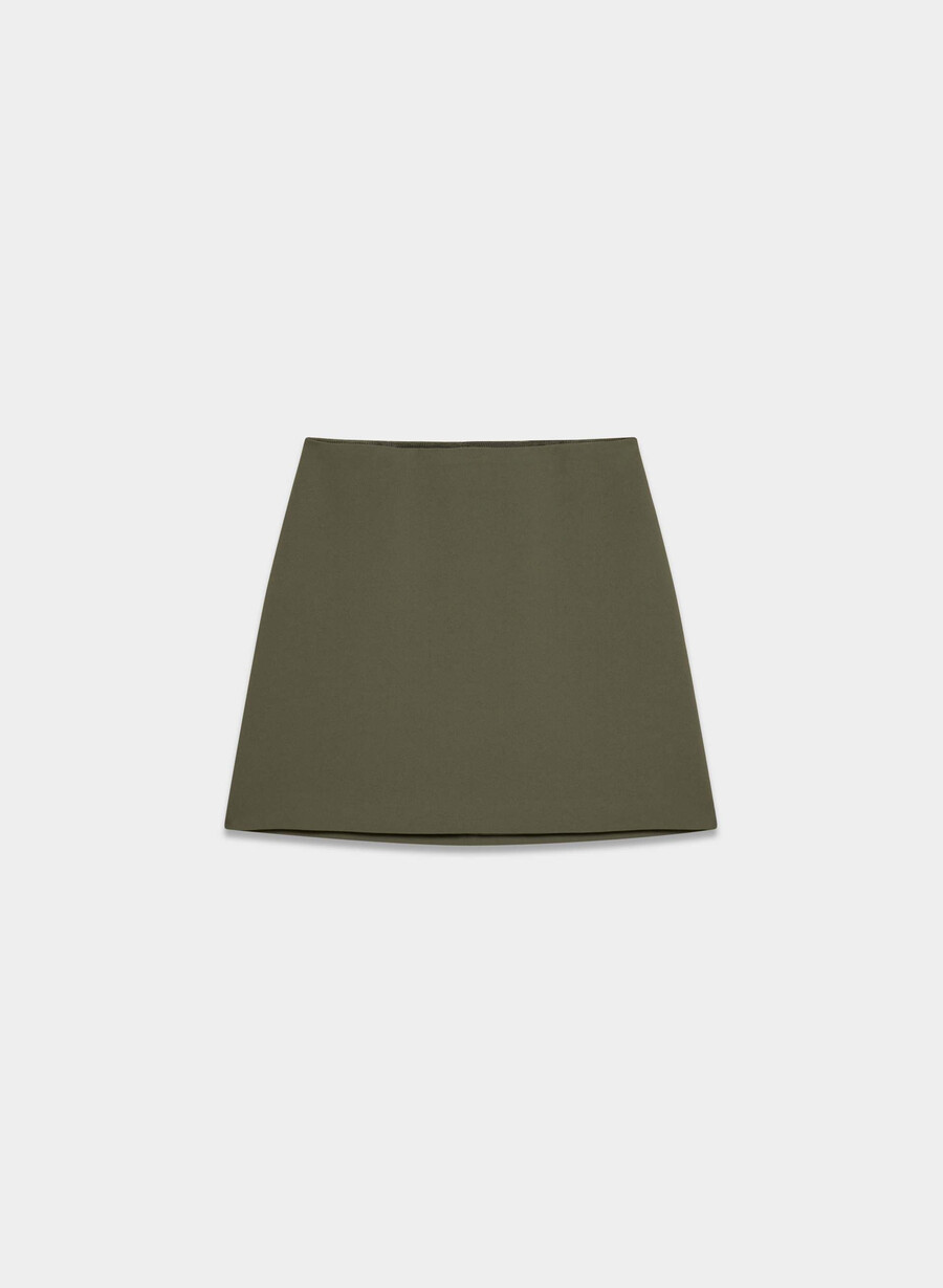 minigonna classica - crepette dark olive