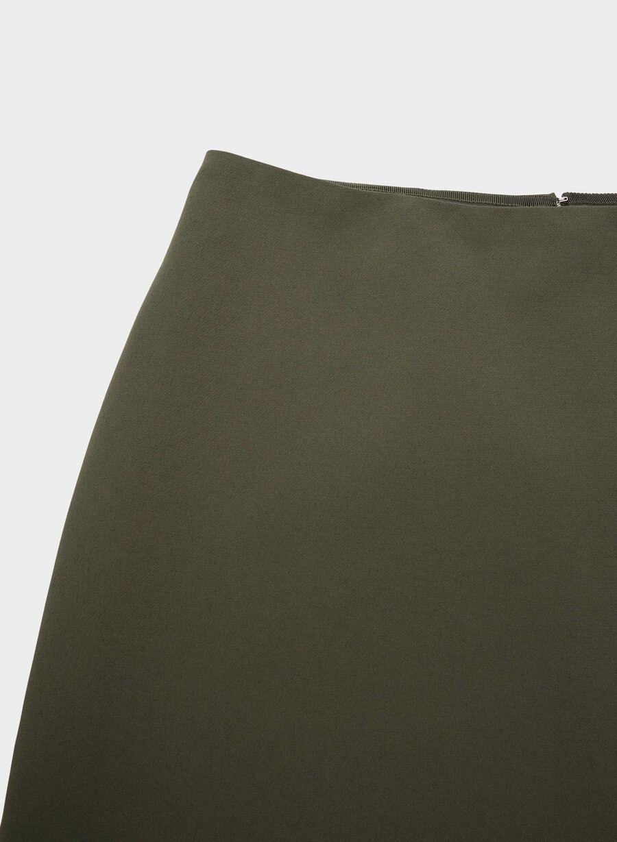minigonna classica - crepette dark olive