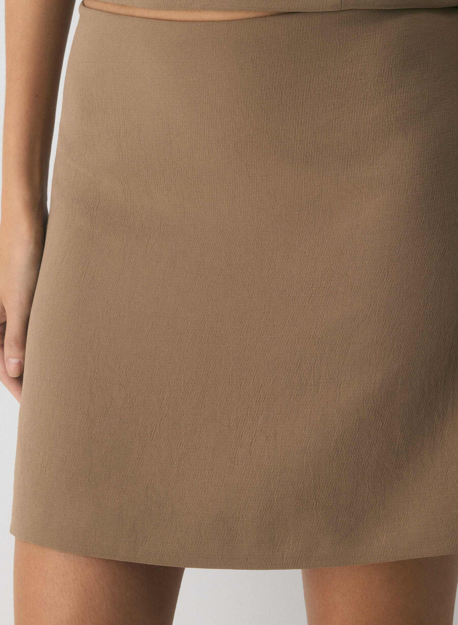 minigonna classica - crepette folio marrone