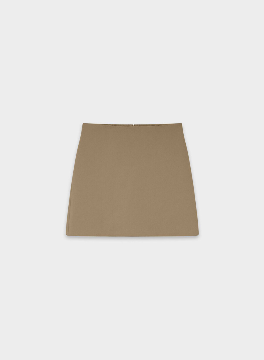 minigonna classica - crepette folio marrone