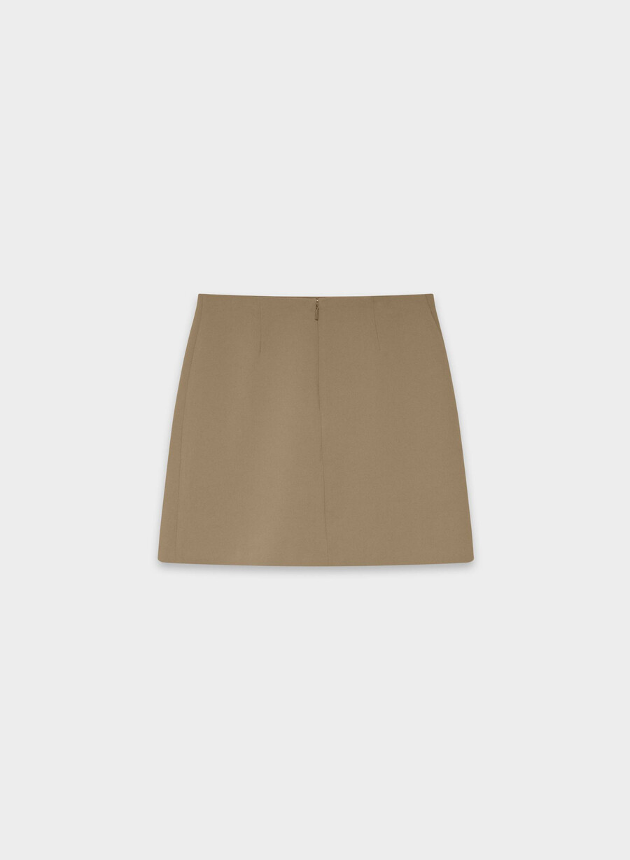 minigonna classica - crepette folio marrone