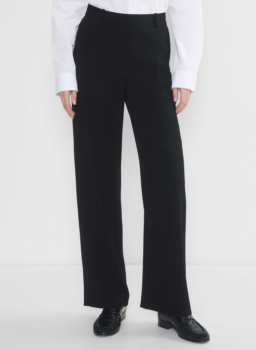 pantaloni agency - mirror crepe nero