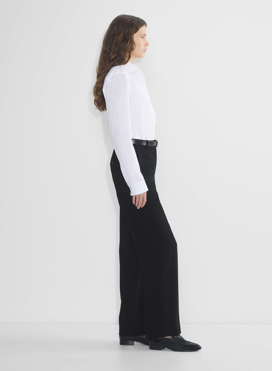 pantaloni agency - mirror crepe nero