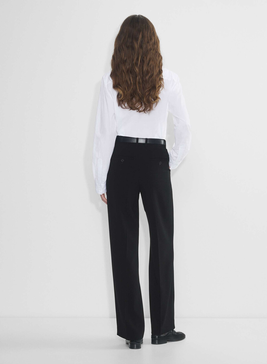 pantaloni agency - mirror crepe nero