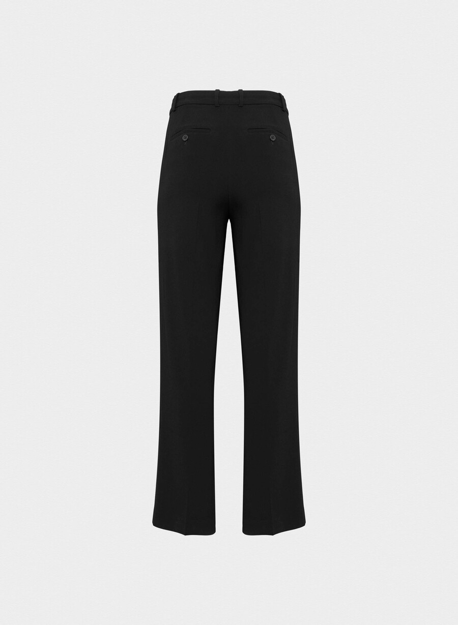 pantaloni agency - mirror crepe nero