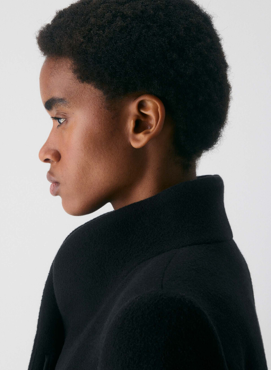 il cappotto cocoon nuovo - lana cashmere nero