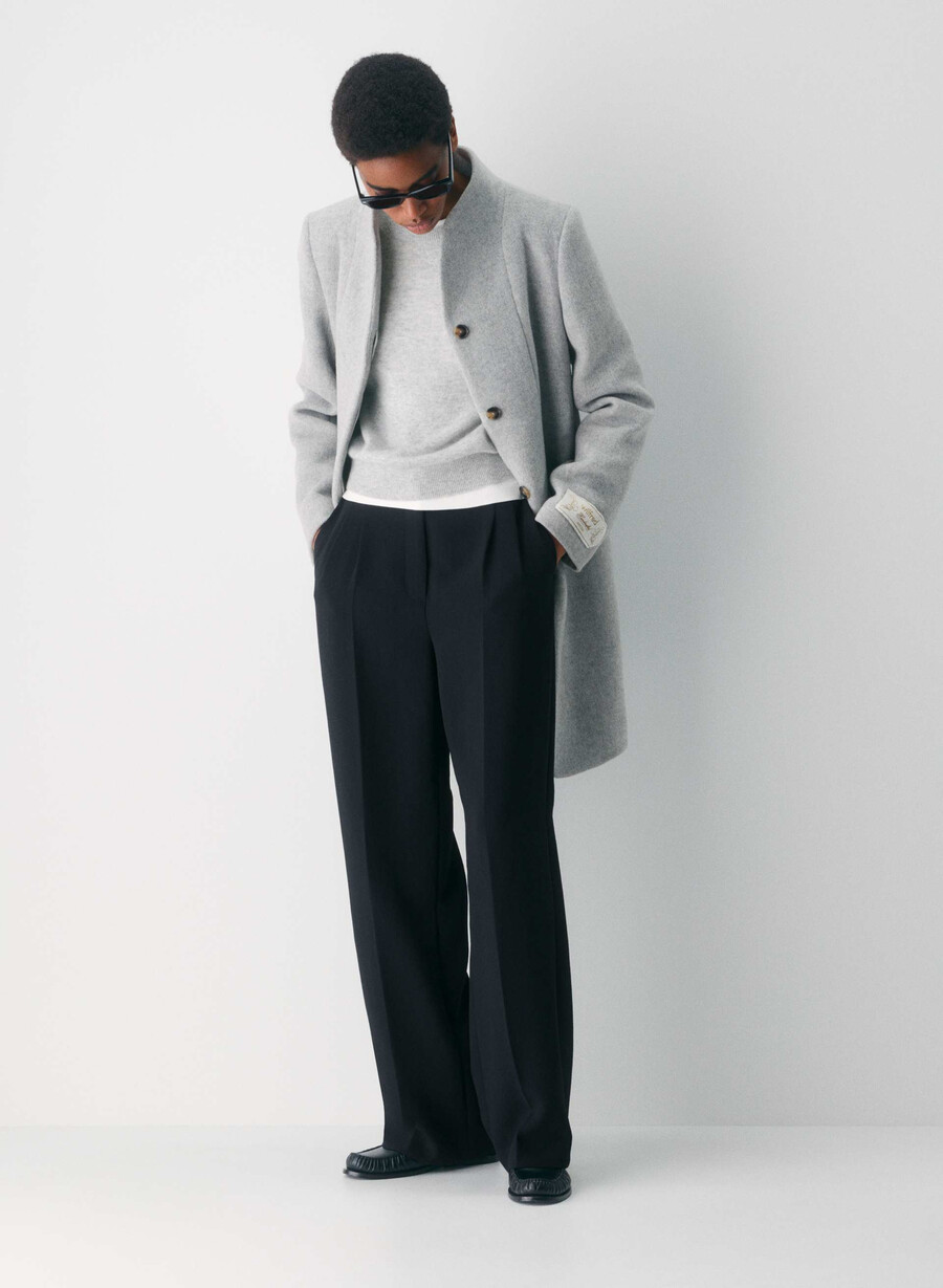 the cocoon coat new - lana cashmere grigio chiaro melange
