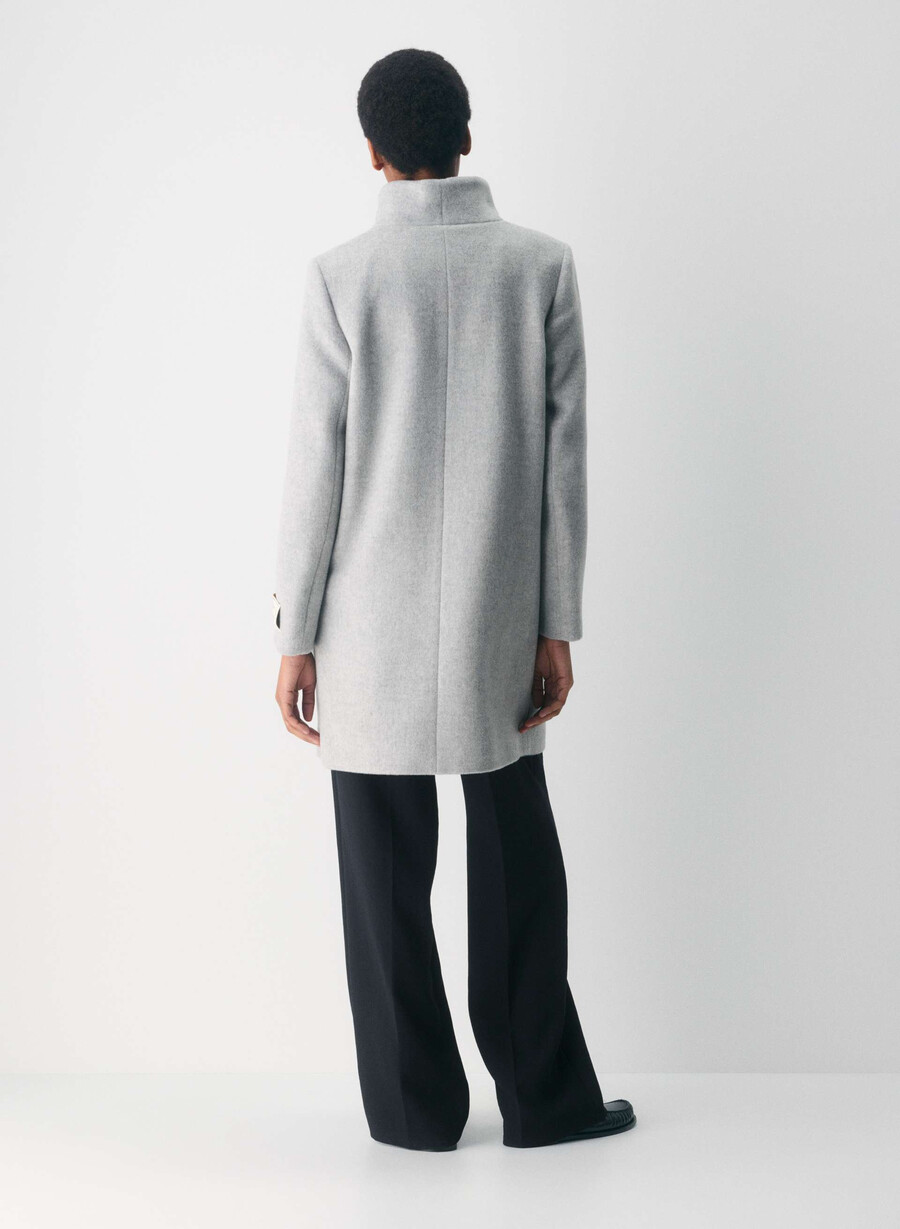the cocoon coat new - lana cashmere grigio chiaro melange