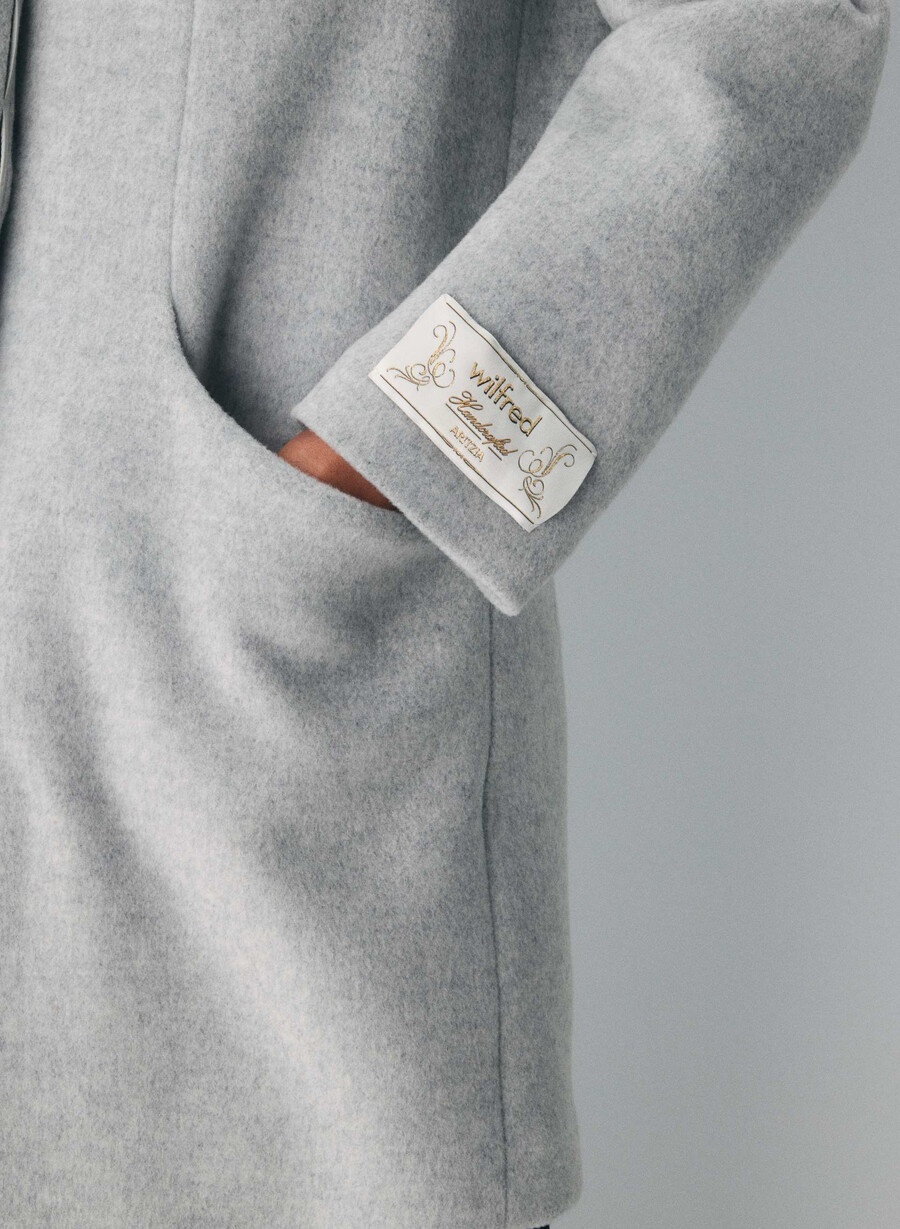 the cocoon coat new - lana cashmere grigio chiaro melange