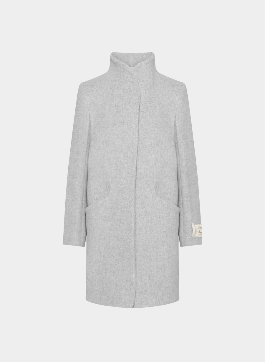 the cocoon coat new - lana cashmere grigio chiaro melange