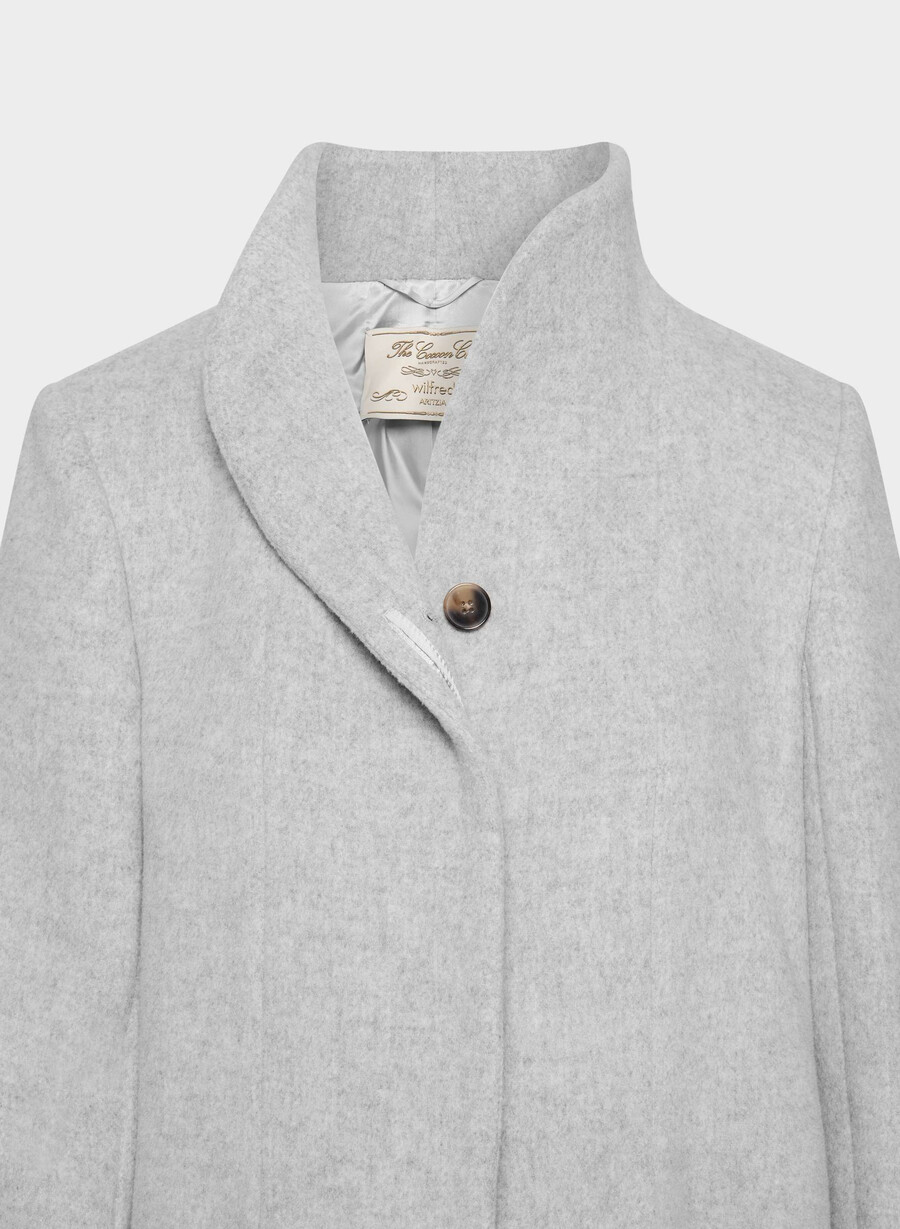 the cocoon coat new - lana cashmere grigio chiaro melange