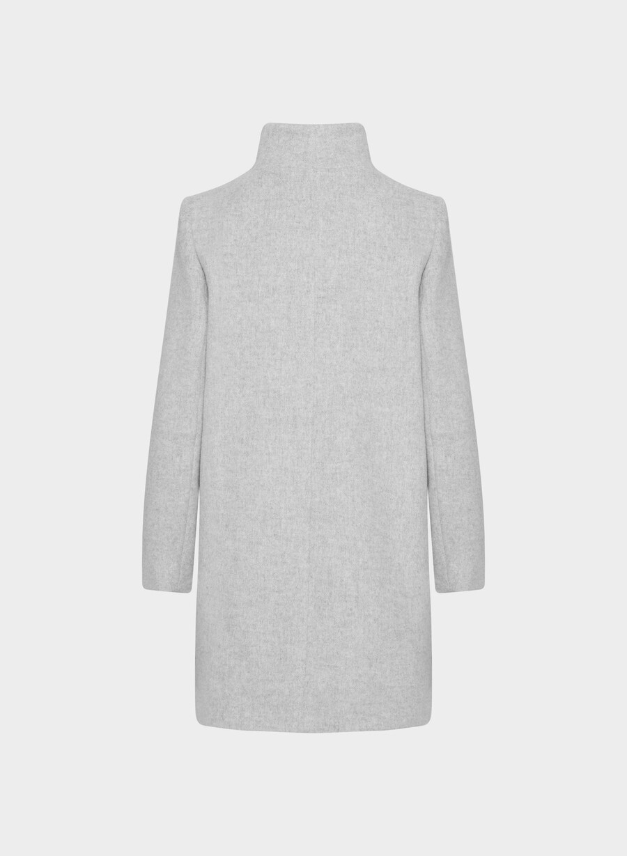 the cocoon coat new - lana cashmere grigio chiaro melange