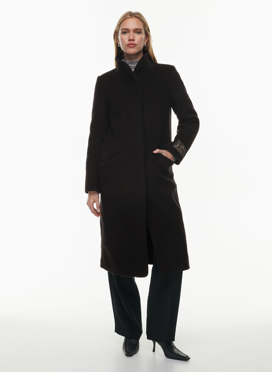 cappotto lungo cocoon - lana cashmere nero