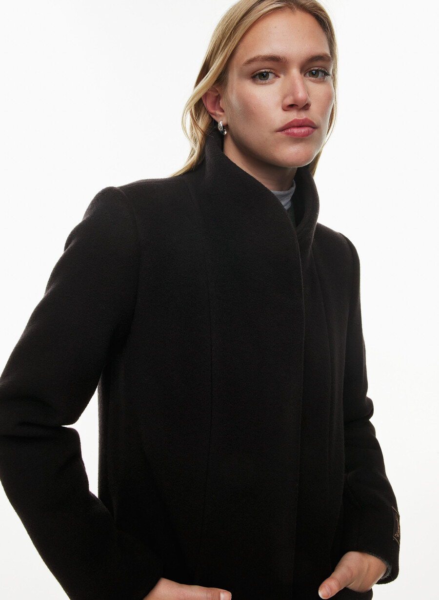 cappotto lungo cocoon - lana cashmere nero