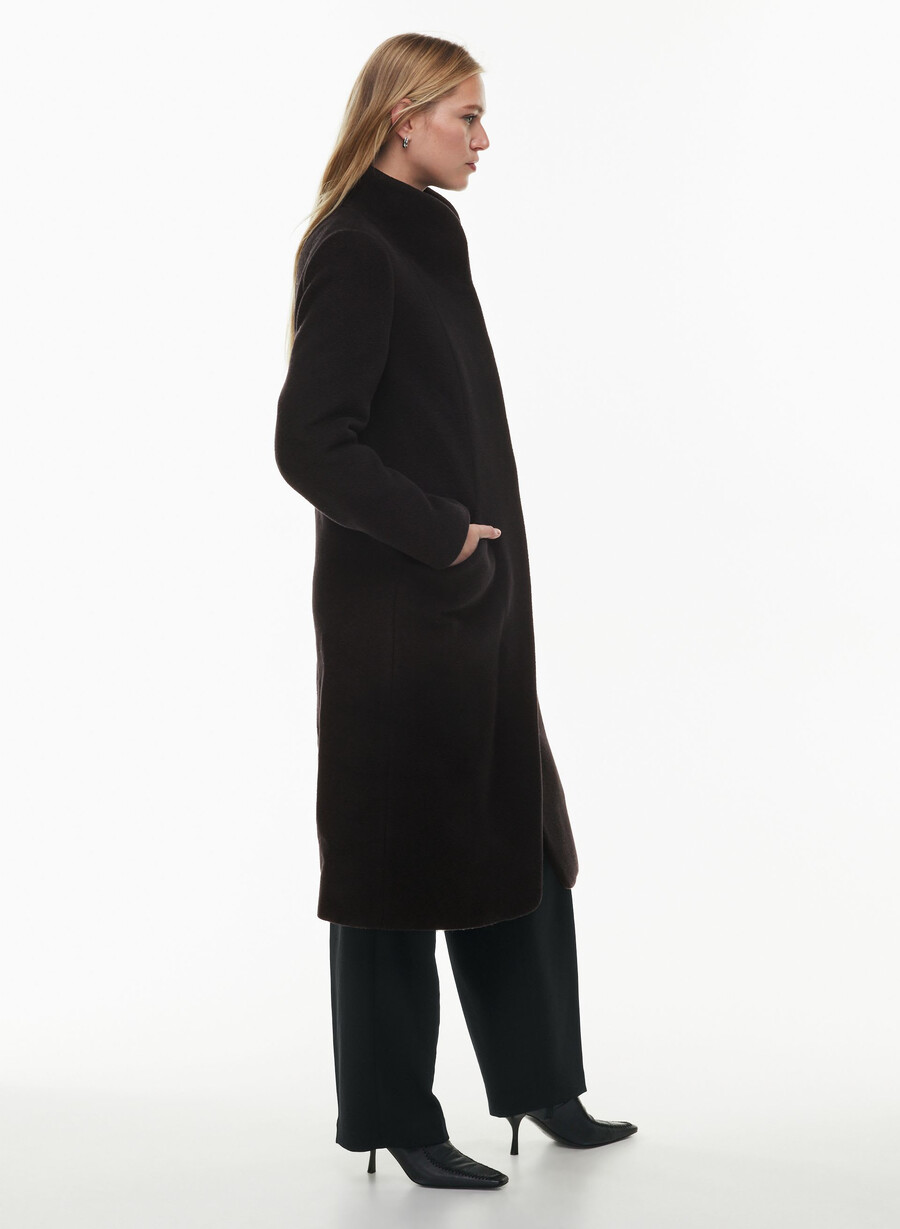 cappotto lungo cocoon - lana cashmere nero