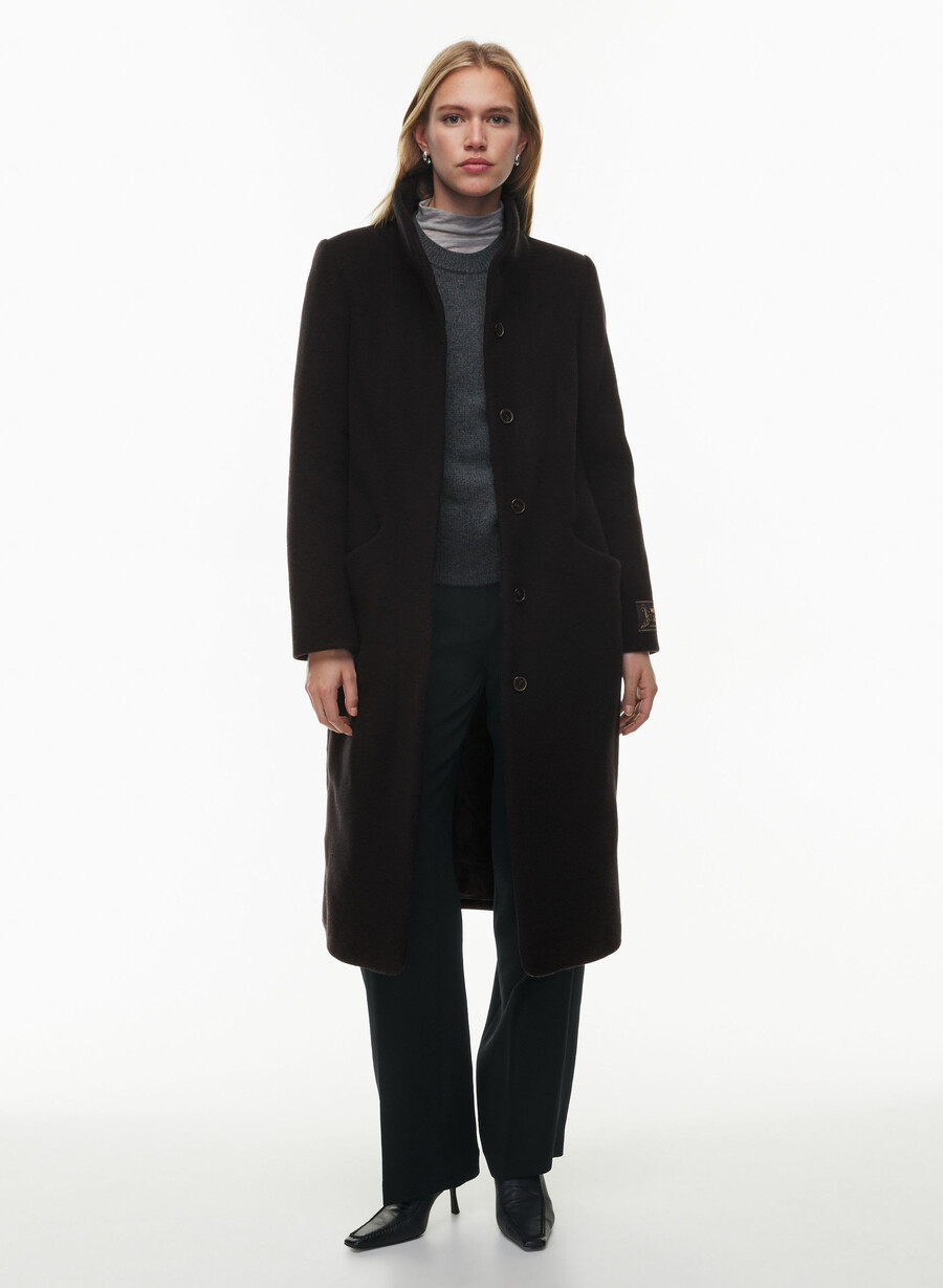 cappotto lungo cocoon - lana cashmere nero