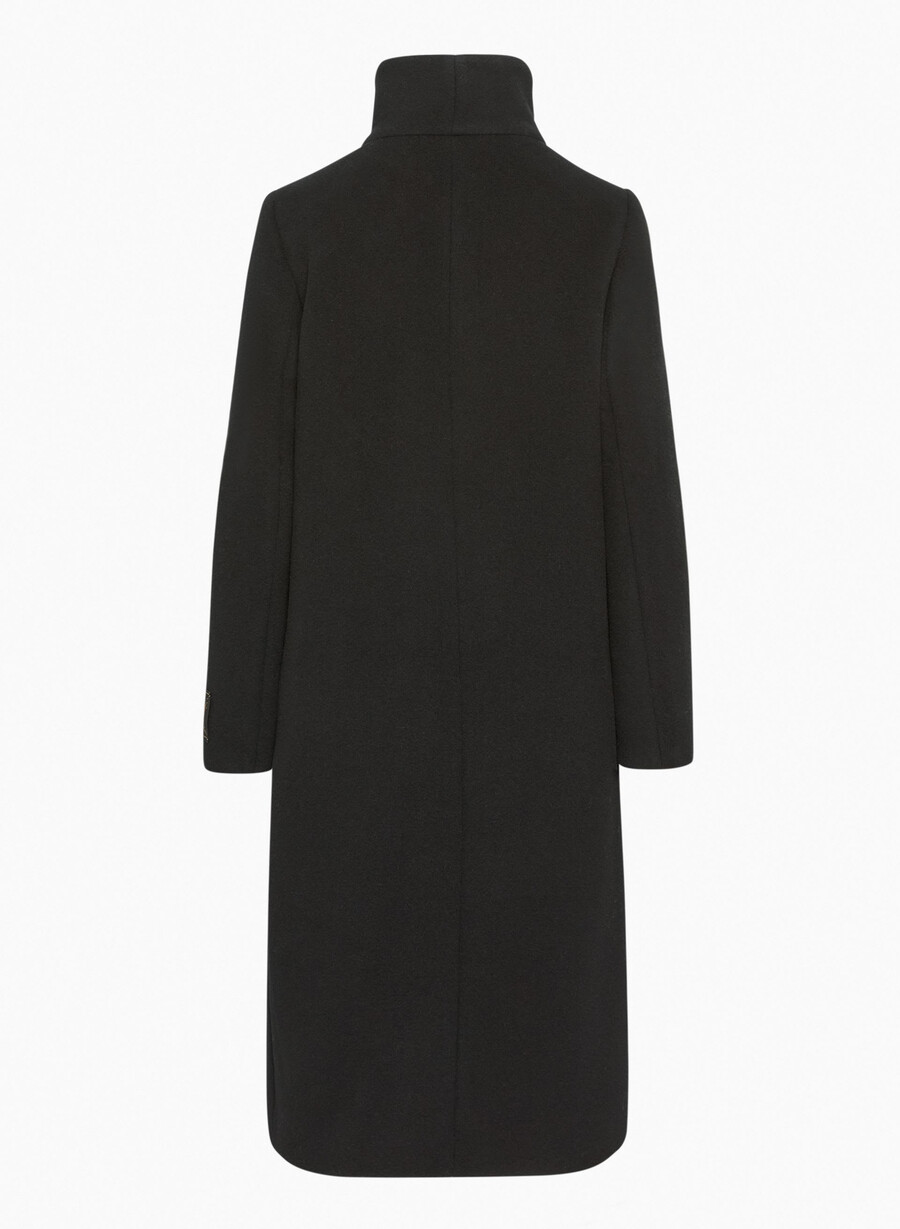 cappotto lungo cocoon - lana cashmere nero