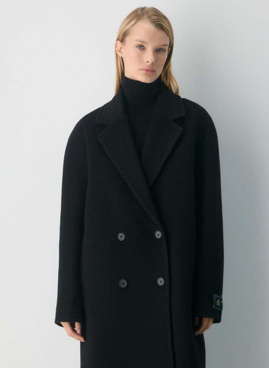cappotto the slouch nuovo - lana recamel nero