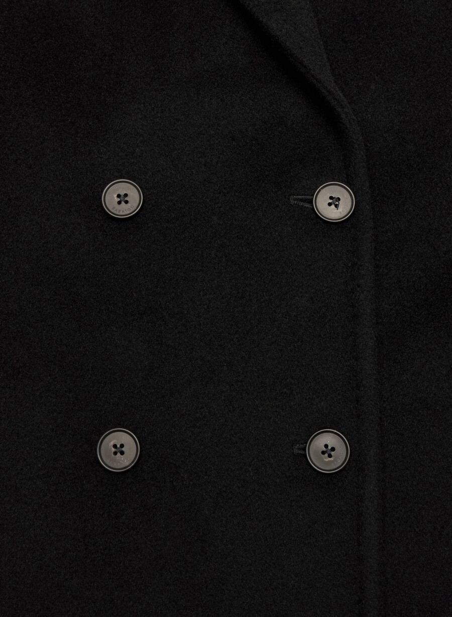 cappotto the slouch nuovo - lana recamel nero
