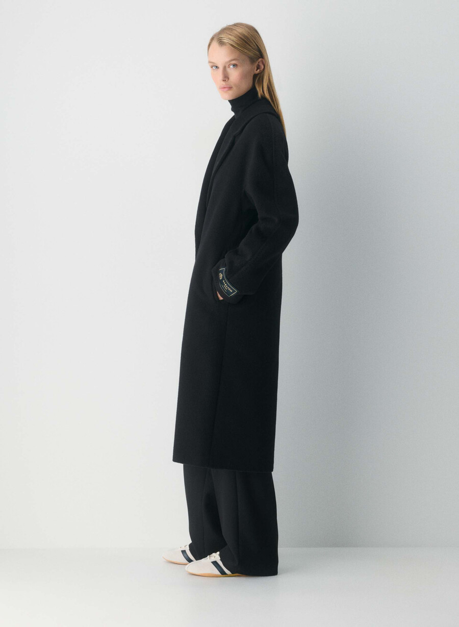 cappotto the slouch nuovo - lana recamel nero