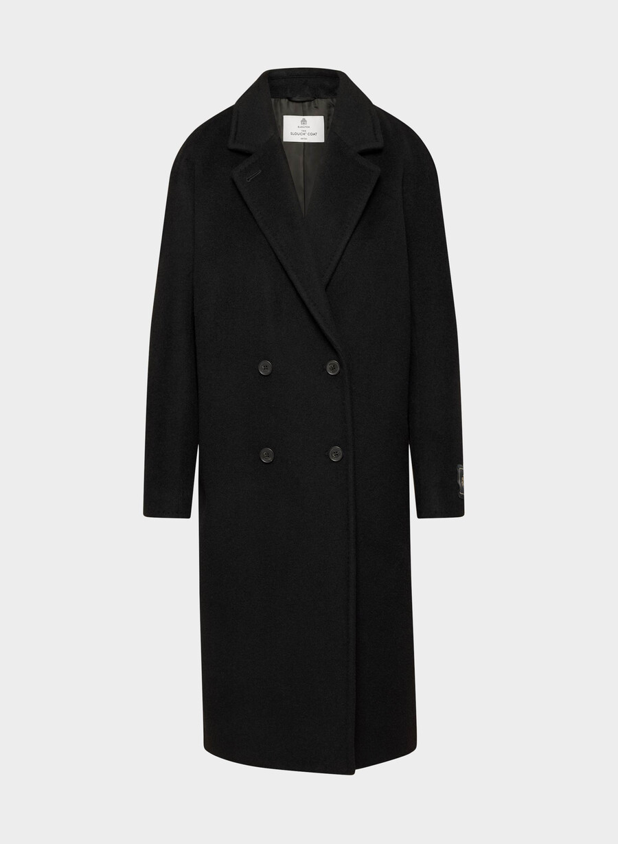 cappotto the slouch nuovo - lana recamel nero