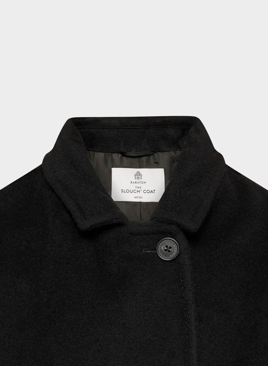 cappotto the slouch nuovo - lana recamel nero