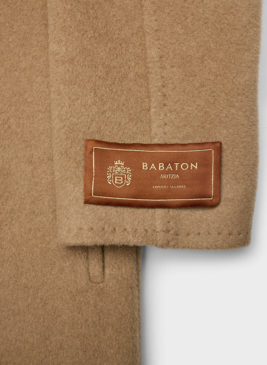 the slouch coat nuovo - lana recamel cocoa sand