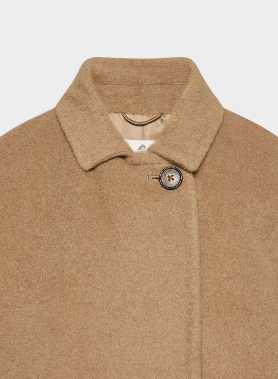 the slouch coat nuovo - lana recamel cocoa sand