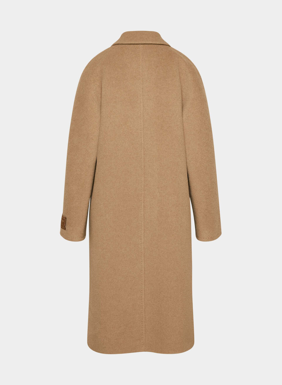 the slouch coat nuovo - lana recamel cocoa sand