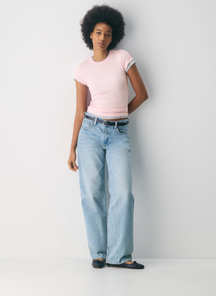 maglietta homestretch rib tune villa pink