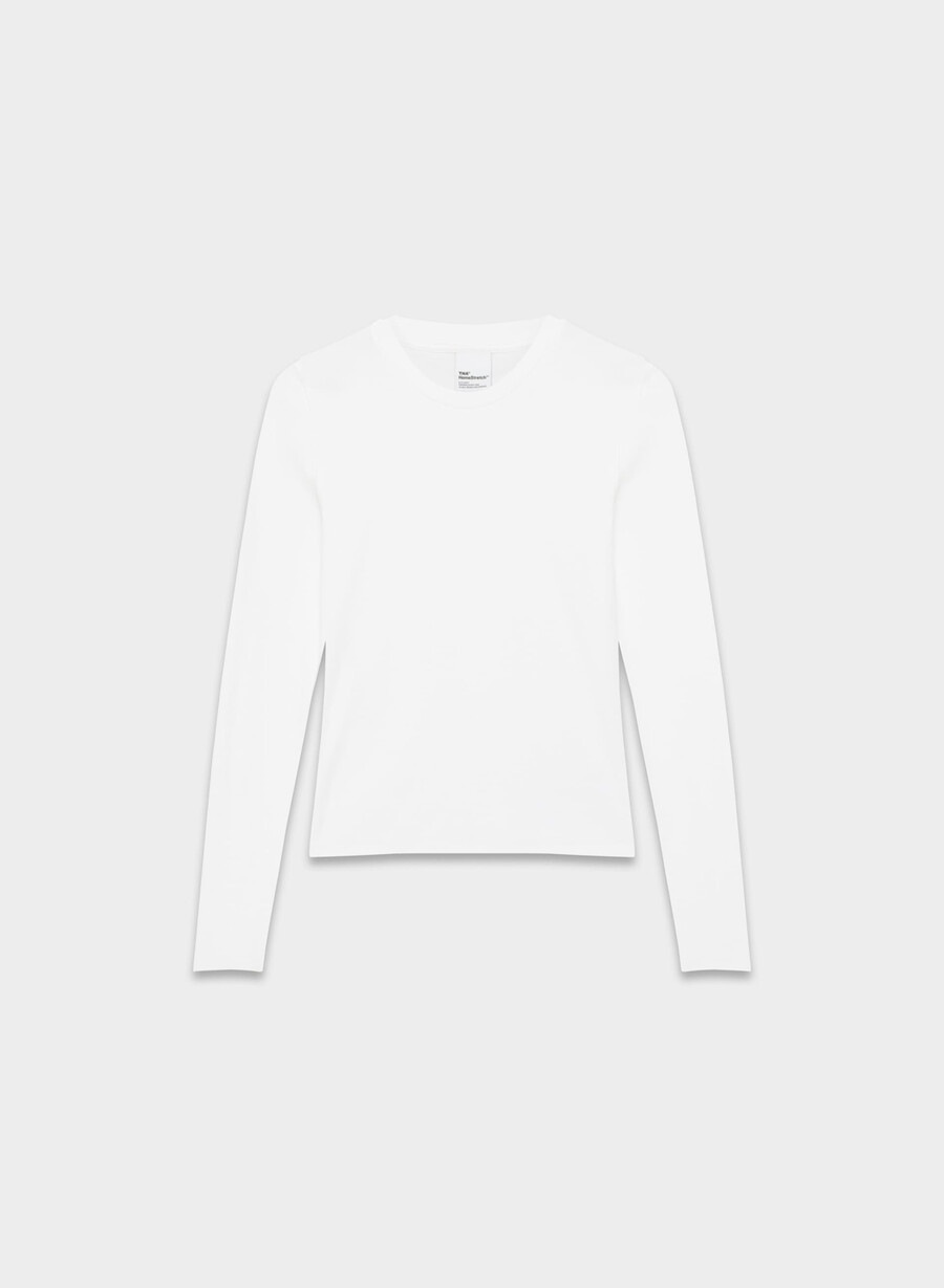 homestretch rib solo longsleeve bianco
