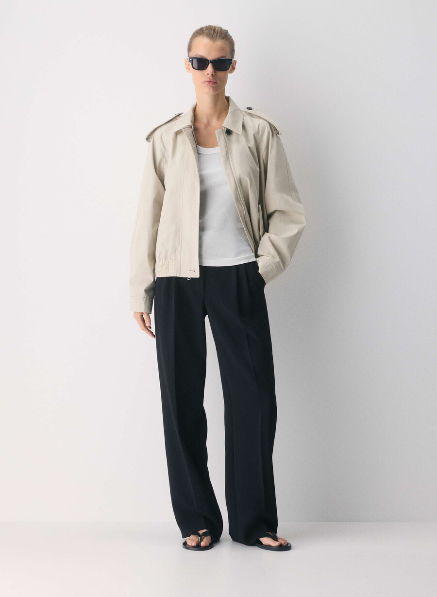 the effortless pant lo-rise - crepette nero