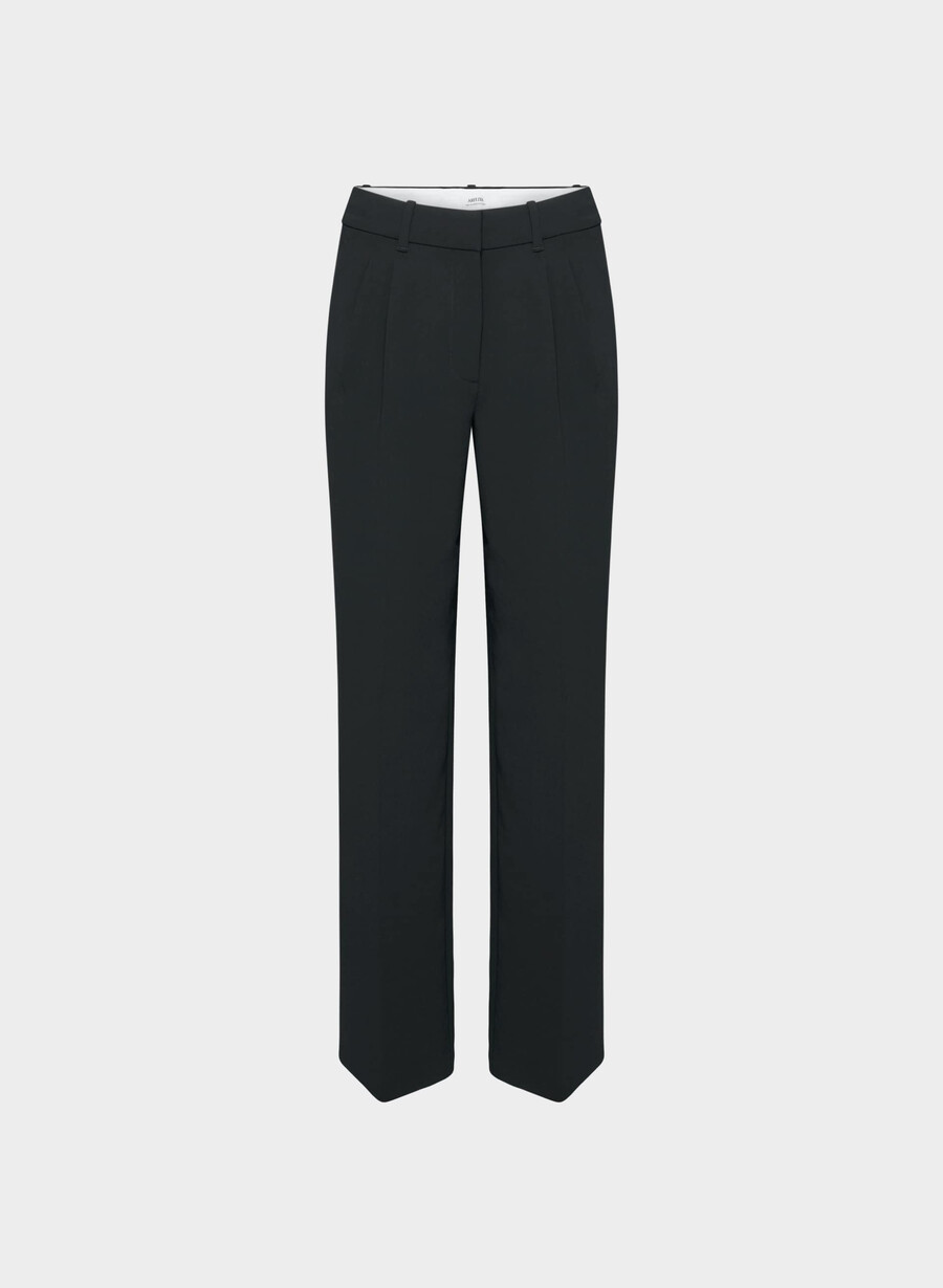 the effortless pant lo-rise - crepette nero