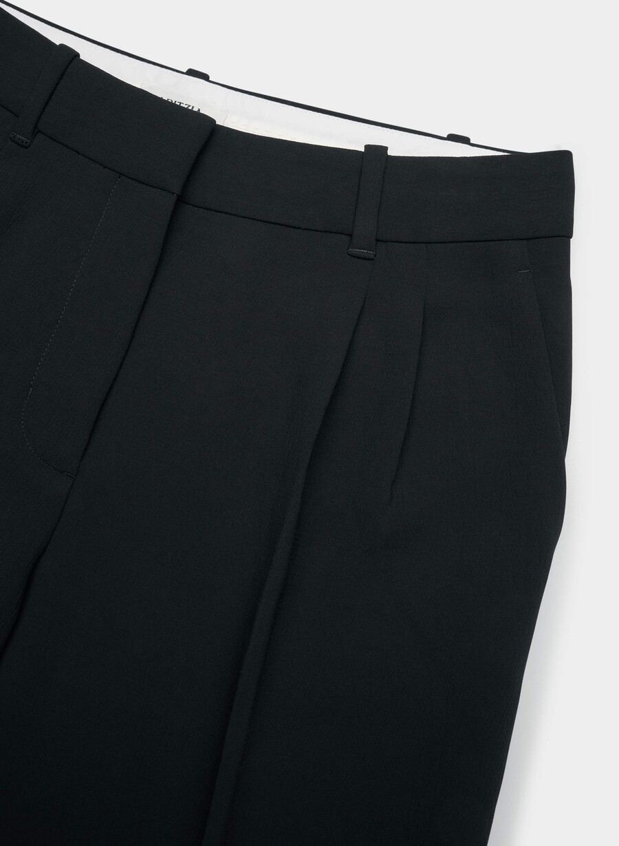 the effortless pant lo-rise - crepette nero