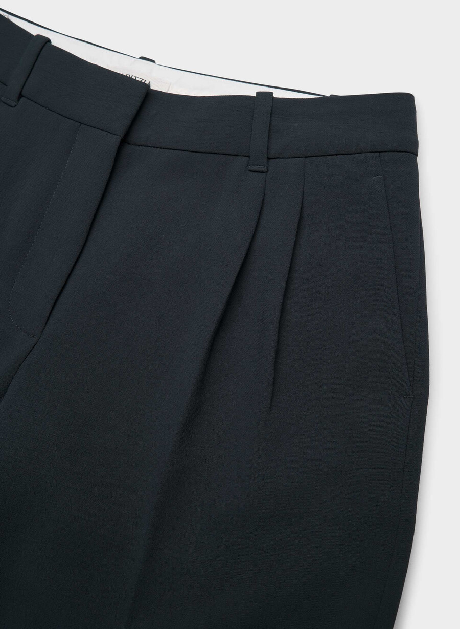 the effortless pant lo-rise - crepette dark navy