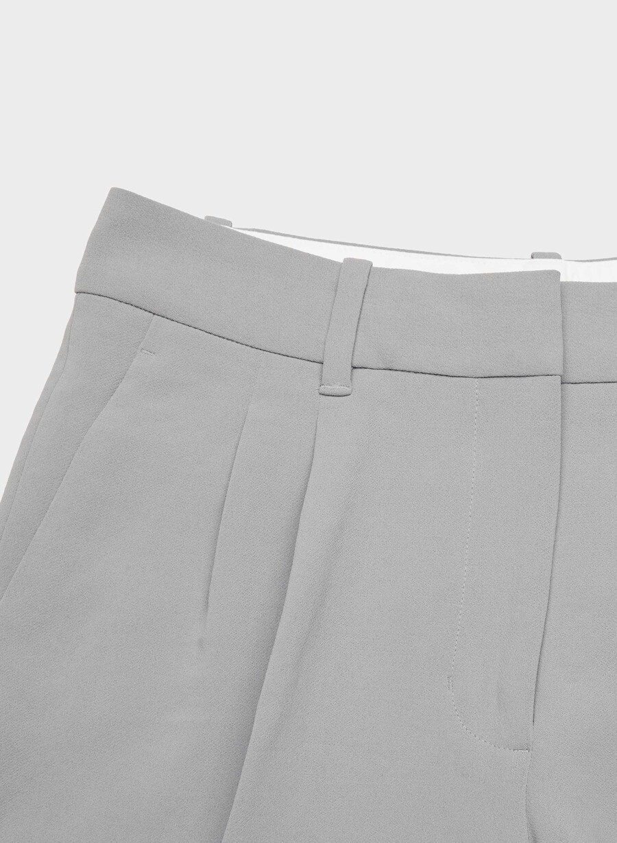 i pantaloni effortless lo-rise - crepette riverstone grigio