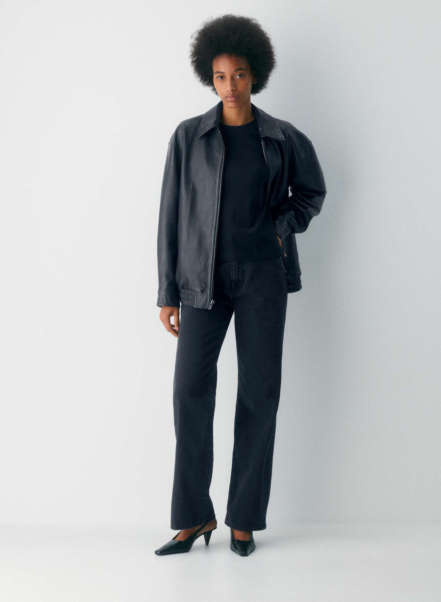 denim forum the farrah hi-rise wide jean eyeliner nero