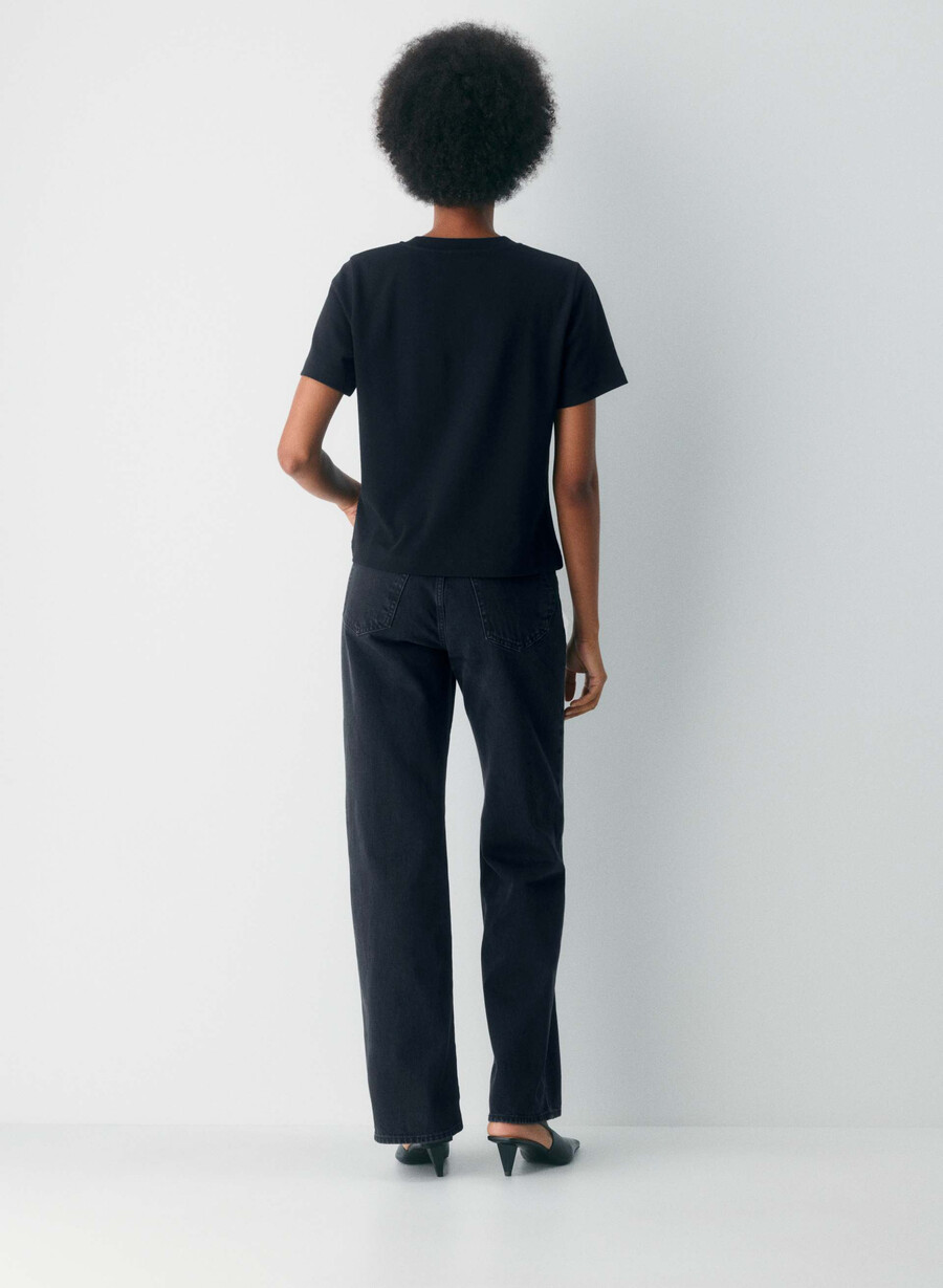 denim forum the farrah hi-rise wide jean eyeliner nero