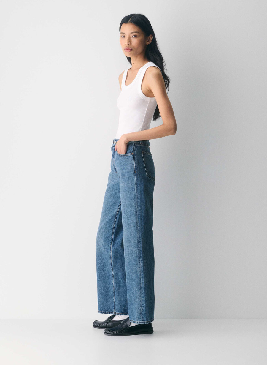 denim forum the farrah hi-rise wide jean 5 yrs kiss n tell bl