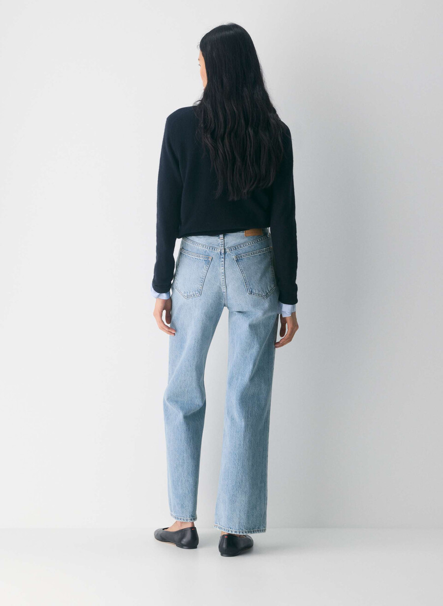 denim forum the farrah hi-rise wide jean 7 yrs bleu taboo
