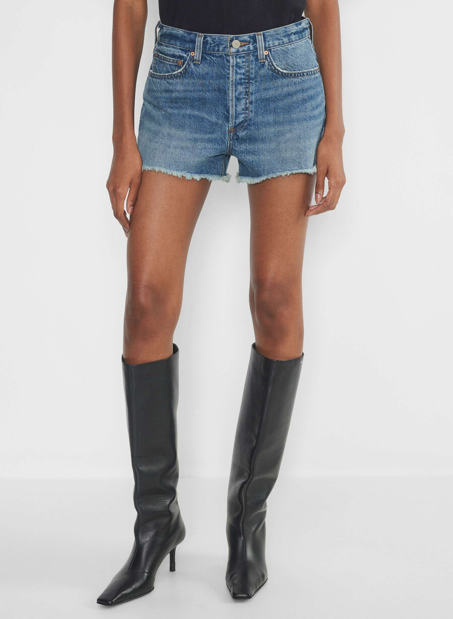 denim forum the ex-boyfriend - pantaloncini in denim a vita alta 5 anni kiss n tell bl