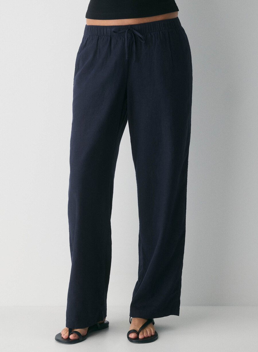 pantaloni in lino sontag admiral