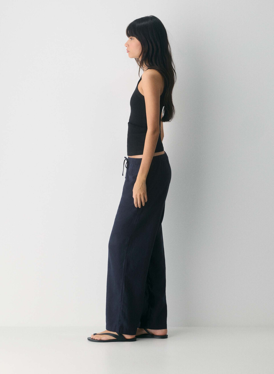 pantaloni in lino sontag admiral