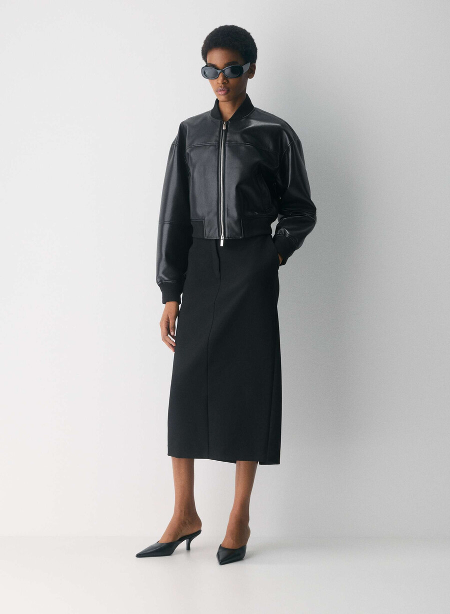 gonna lunga a scalpello - ressential black