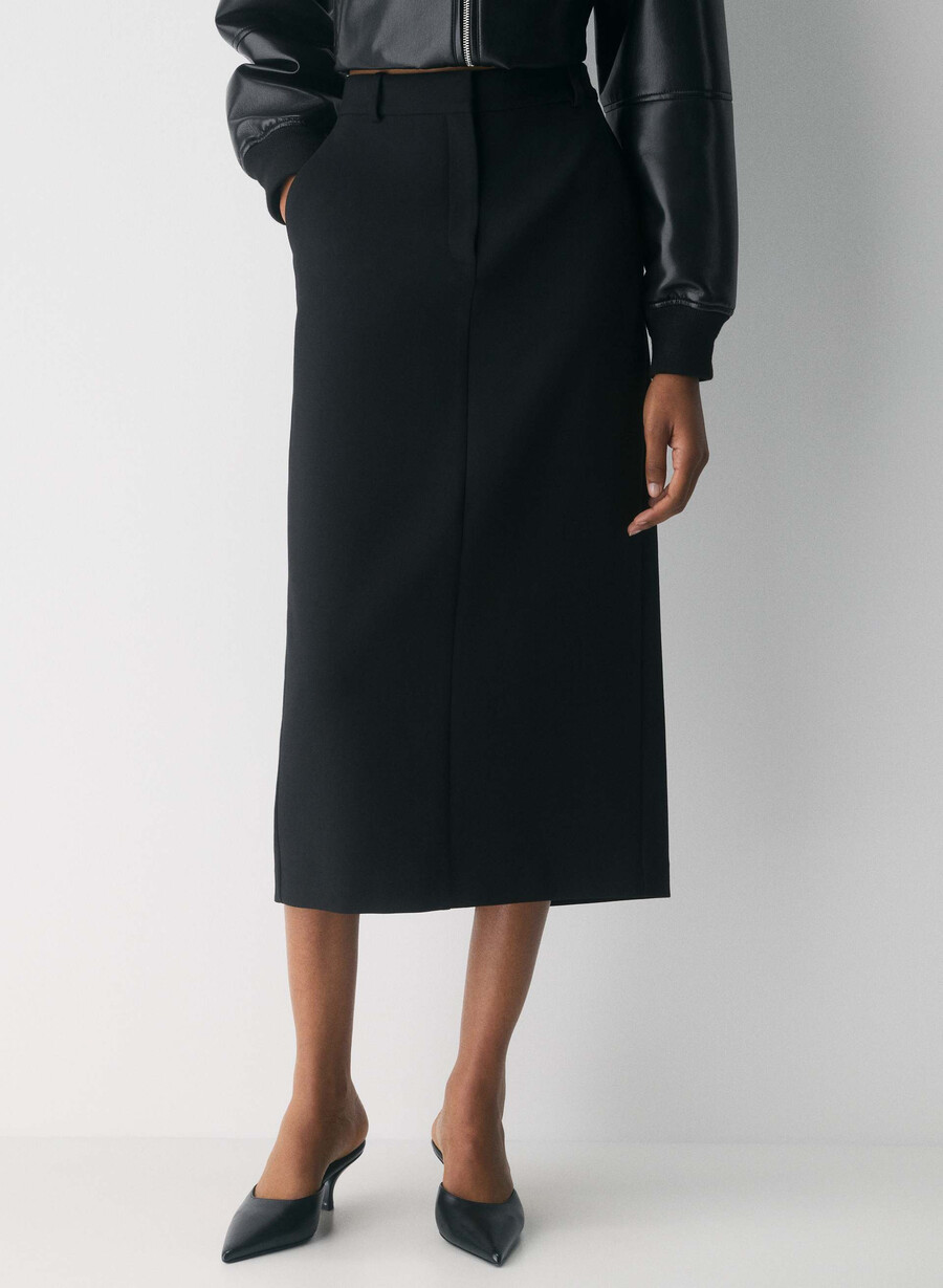 gonna lunga a scalpello - ressential black