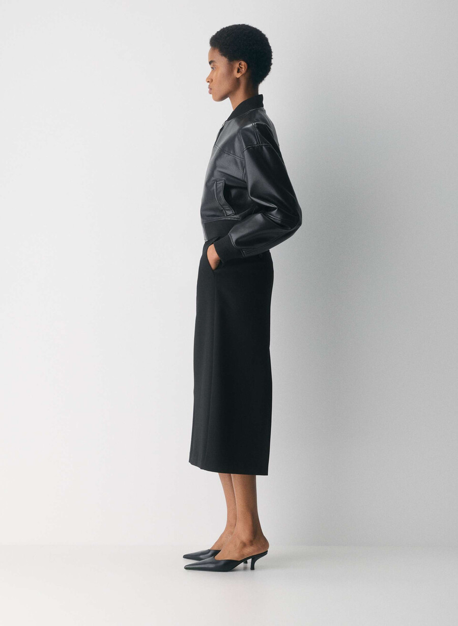gonna lunga a scalpello - ressential black
