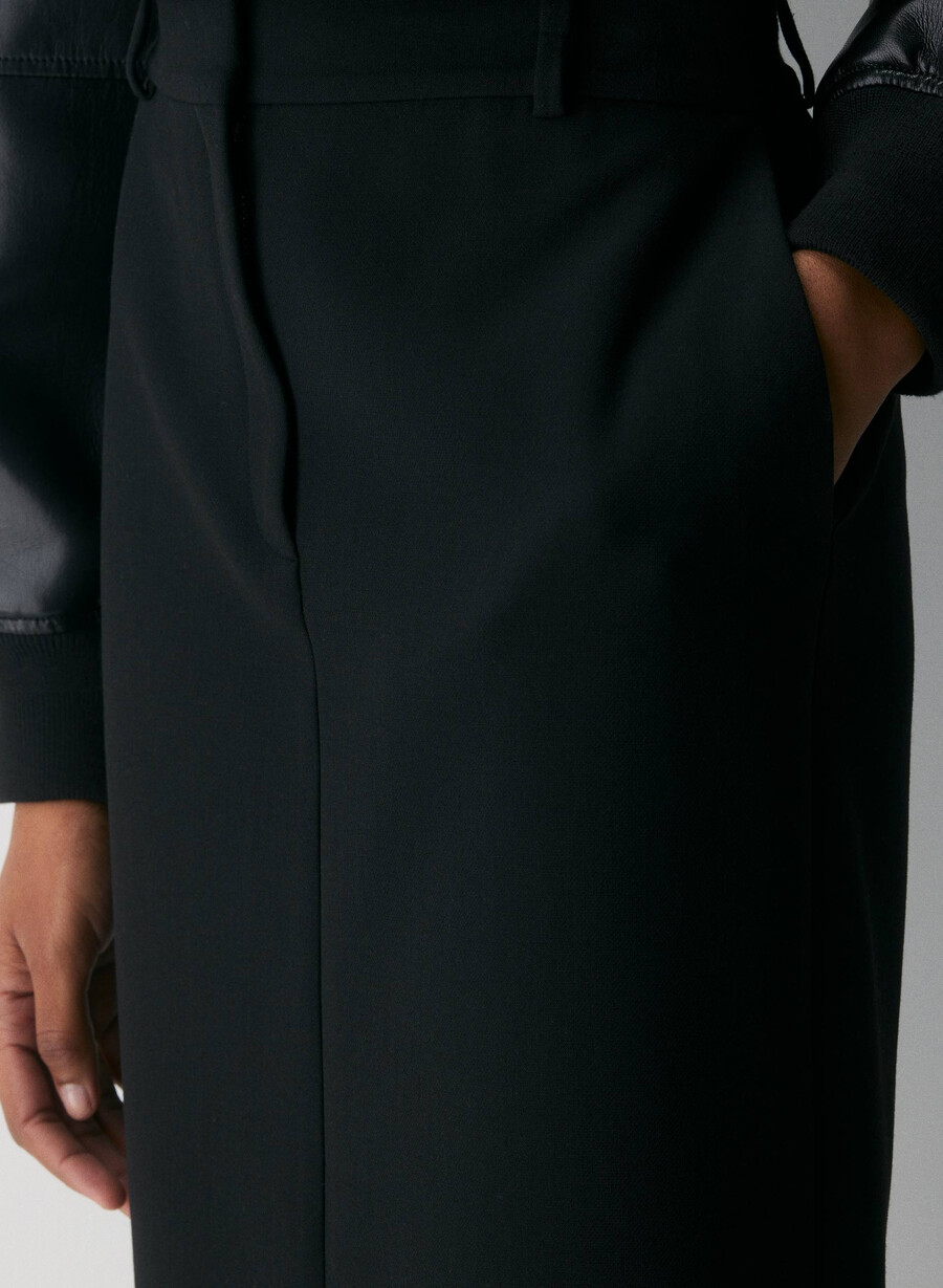 gonna lunga a scalpello - ressential black