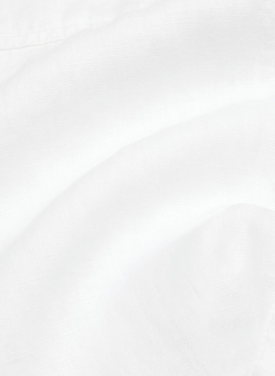 camicia utility in lino bianca