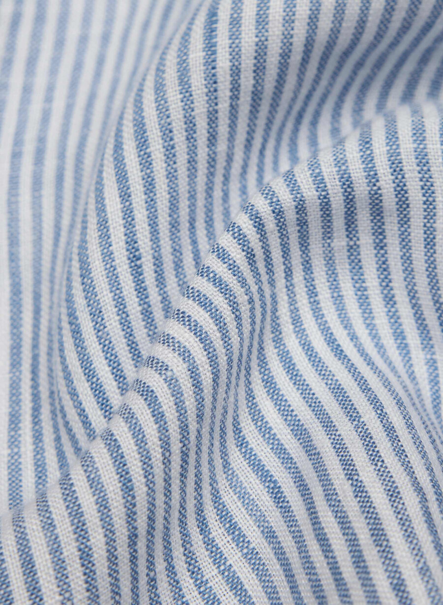 camicia in lino utility wlson strp fr blbw