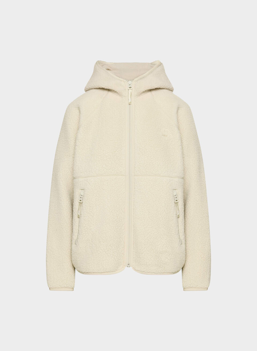 felpa con cappuccio e zip raglan polartec thermal pro marrone mocha intenso